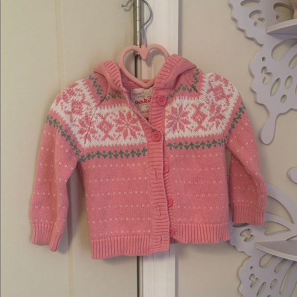 OshKosh B'gosh Other - OshKosh B'gosh Pink and White Kids Sweater